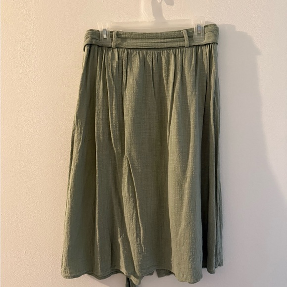 Final Touch Sage Green Midi Skirt - Picture 3 of 3